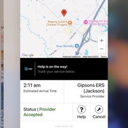 Gipson’s Roadside Assistant - This is the second ETA I was given