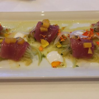 Spago - Spicy Fragrant Thai Herb Ahi Tuna Sashimi. - Asian Fusion Near Me - Maui, Hawaii Spago - Spicy Fragrant Thai Herb Ahi Tuna Sashimi. - Asian Fusion Near Me - Maui, Hawaii