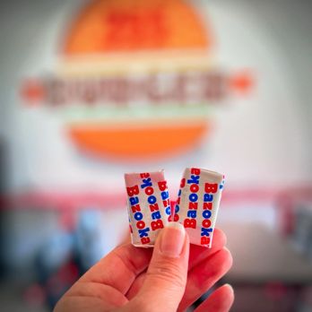 355 Burger - They give you some retro Bazooka gum with your order haha! So fun! A nice touch - Burgers Near Me - Sierra Madre, California