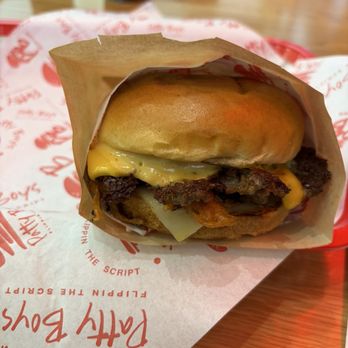 Patty Boys - Oklahoma style bacon burger (single patty) - Burgers Near Me - Los Angeles, California Patty Boys - Oklahoma style bacon burger (single patty) - Burgers Near Me - Los Angeles, California