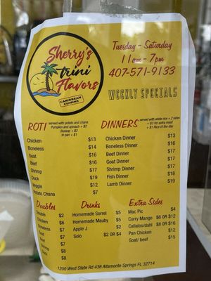 Menu photo 3 Sherry’s Trini Altamonte Springs, FL