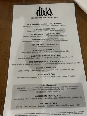 Menu photo 3 Dirk’s Lubbock, TX