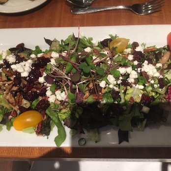 Pierre de Feu - Skip the soup!  It's not that good.  The salad is delicious!! This is the one with goat cheese - Steakhouses Near Me - Orford, Quebec