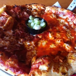 Portland Pie Co - Half pepperoni. Half buffalo chicken.