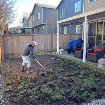 Top Dog Turf - Removal of the "grass". This guy is a rockstar! Our yard was not for the faint of heart... - Artificial Turf Near Me - Lakewood, Washington Top Dog Turf - Removal of the "grass". This guy is a rockstar! Our yard was not for the faint of heart... - Artificial Turf Near Me - Lakewood, Washington