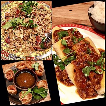 Old Thousand - Brisket fried rice, Mapo tofu, wontons. - Cocktail Bars Near Me - Austin, Texas Old Thousand - Brisket fried rice, Mapo tofu, wontons. - Cocktail Bars Near Me - Austin, Texas