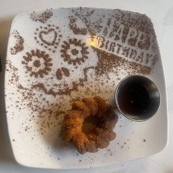 Takiza Taco & Tequila Bar - Birthday churro donut! - Bars Near Me - Arvada, Colorado