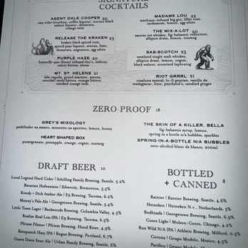 Rider - Cocktail menu - American Near Me - Seattle, Washington