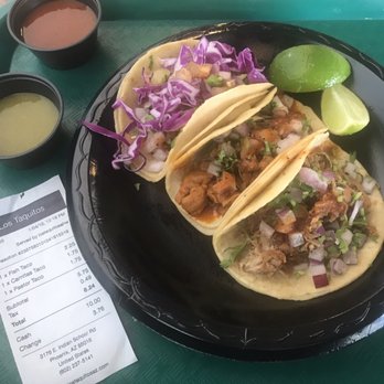 Los Taquitos - Fish Taco, El Pastor, and Carnitas. Nothing needed but a squeeze of lime. Great first visit! - Mexican Near Me - Phoenix, Arizona