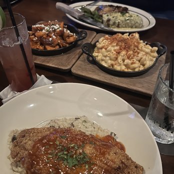 Bosscat Kitchen & Libations - CORNMEAL CRUSTED CATFISH MAC N CHEESE SKILLET SWEET POTATO SUGAR BARREL STEAK - New American Near Me - Houston, Texas Bosscat Kitchen & Libations - CORNMEAL CRUSTED CATFISH MAC N CHEESE SKILLET SWEET POTATO SUGAR BARREL STEAK - New American Near Me - Houston, Texas