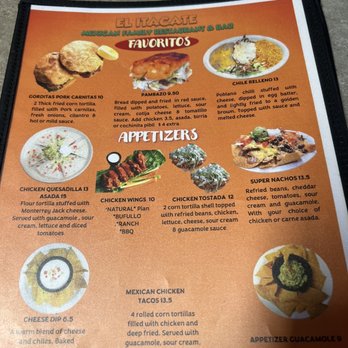 El Itacate - Menu as of 02/2025 - Mexican Near Me - Olympia, Washington