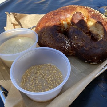 Timberyard Brewing Company - Pretzel with dips! - Brewpubs Near Me - East Brookfield, Massachusetts