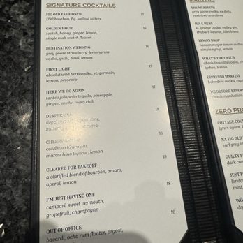 Ray's On the River - cocktail menu - Seafood Near Me - Sandy Springs, Georgia