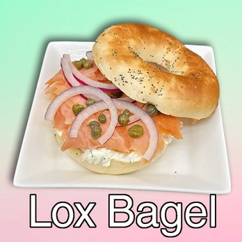 Avalon Cafe & Boba - Classic lox bagel with salmon, cream cheese, red onions, and capers on a toasted bagel--fresh, savory, and satisfying! - Bubble Tea Near Me - Carson, California