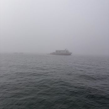 Pictured Rocks Kayaking - Paddle launch boat in fog - Tours Near Me - Munising, Michigan Pictured Rocks Kayaking - Paddle launch boat in fog - Tours Near Me - Munising, Michigan