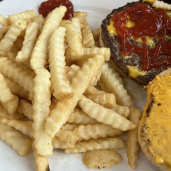 Nicky D's Coney Island - a hamburger and french fries - American Near Me - Royal Oak, Michigan Nicky D's Coney Island - a hamburger and french fries - American Near Me - Royal Oak, Michigan