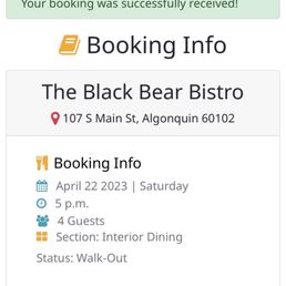 Our reservation says 5