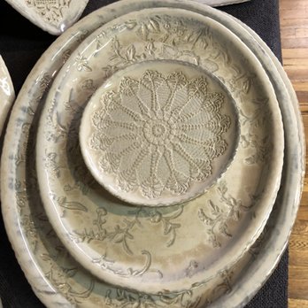 Crossnore Weavers - Lace impressions on pottery - Women's Clothing Near Me - Crossnore, North Carolina