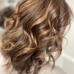 Amy Elizabeth Hair Design - Auburn hair color with strawberry highlights