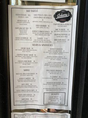Menu photo 1 Johnny's Restaurant & Bar Calistoga, CA