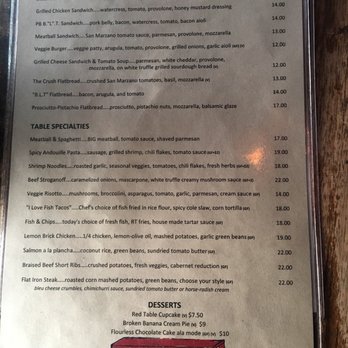 Red Table - Menu - Gastropubs Near Me - Huntington Beach, California Red Table - Menu - Gastropubs Near Me - Huntington Beach, California