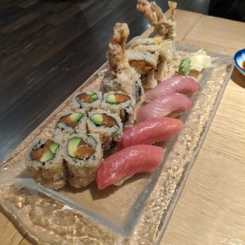 Sushi Taro - fatty tuna, yellow tail, soft shell crab and salmon & avocado roll - Sushi Bars Near Me - Washington, DC, District of Columbia Sushi Taro - fatty tuna, yellow tail, soft shell crab and salmon & avocado roll - Sushi Bars Near Me - Washington, DC, District of Columbia