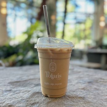 Polaris Cafe - Iced ube latte w/ pistachio milk - Coffee & Tea Near Me - Emeryville, California Polaris Cafe - Iced ube latte w/ pistachio milk - Coffee & Tea Near Me - Emeryville, California