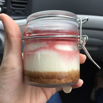 Val's Cheesecakes - original cheesecake with strawberry topping - Desserts Near Me - Dallas, Texas