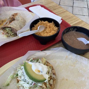 Taqueria Campena - We had chicken sopes, ground beef burrito, fish taco w/rice, beans, chips and salsa. - Mexican Near Me - Grayslake, Illinois Taqueria Campena - We had chicken sopes, ground beef burrito, fish taco w/rice, beans, chips and salsa. - Mexican Near Me - Grayslake, Illinois