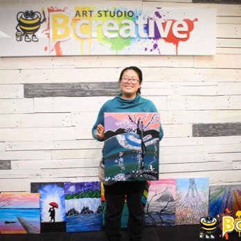 Art Studio B Creative - My cherry blossoms hahahha - Paint & Sip Near Me - Fullerton, California