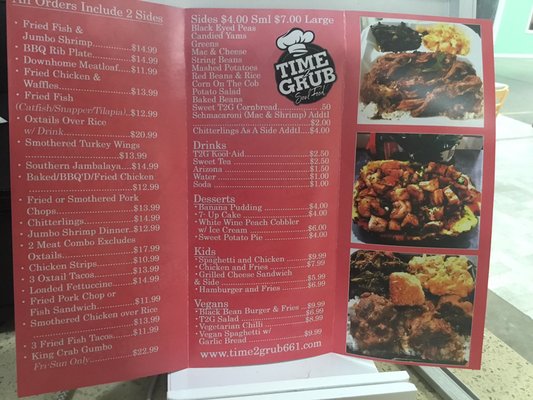 Menu photo 5 TIME 2 GRUB Lancaster, CA