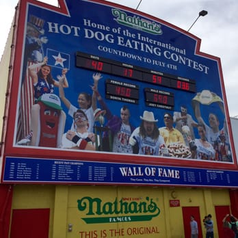 Nathan's Famous - Hot dog eating contest records - Hot Dogs Near Me - Brooklyn, New York Nathan's Famous - Hot dog eating contest records - Hot Dogs Near Me - Brooklyn, New York