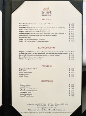 Menu photo 3 Empire Steak House - Midtown East New York, NY