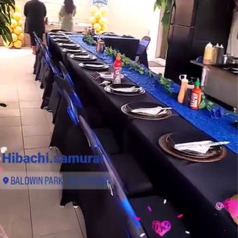 Hibachi Samurai - All set to sit and enjoy! - Caterers Near Me - Lawndale, California