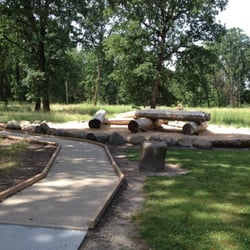 Camille Park - Natural play structure.