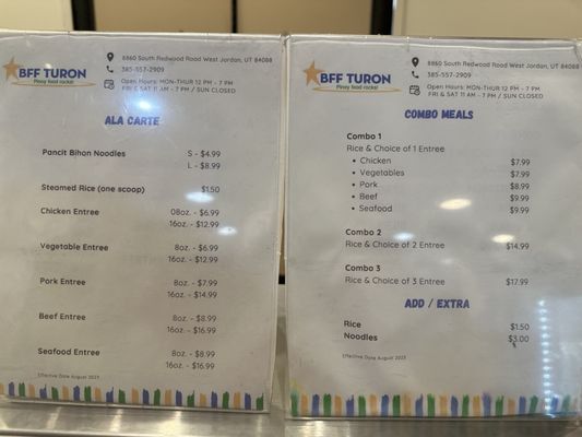 Menu photo 2 BFF Turon West Jordan, UT Menu photo 2 BFF Turon West Jordan, UT