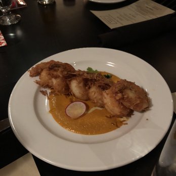 Social Hall - Hand-battered coconut shrimp with spicy mango dipping sauce - Bars Near Me - Tempe, Arizona Social Hall - Hand-battered coconut shrimp with spicy mango dipping sauce - Bars Near Me - Tempe, Arizona