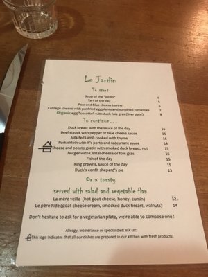 Menu photo 6 Le Jardin d'en Face Paris, 75 Menu photo 6 Le Jardin d'en Face Paris, 75