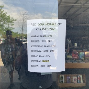 Red Dog Books - Updated hours as of May 17, 2022 - Bookstores Near Me - Greenwood, Indiana Red Dog Books - Updated hours as of May 17, 2022 - Bookstores Near Me - Greenwood, Indiana