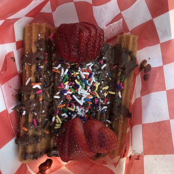 Chamo's Arepa House - Churros with Nutella and strawberries - Venezuelan Near Me - North Chesterfield, Virginia
