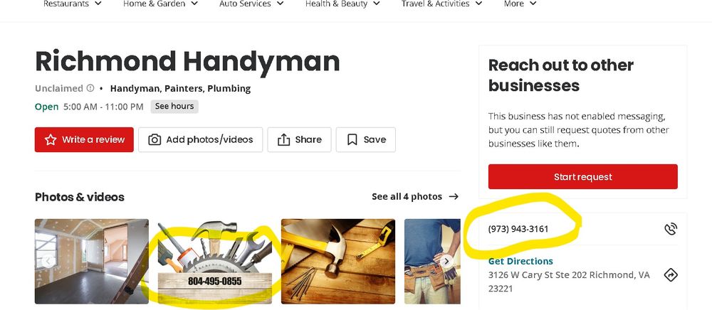 Slide of Richmond Handyman