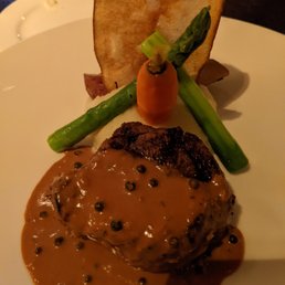 Filet Mignon with Madagascan Green Peppercorn Sauce. Filet Mignon with Madagascan Green Peppercorn Sauce.