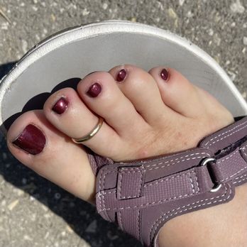 Angel Nails Sarasota - Darker shade of a brown/burgundy on toes. - Nail Salons Near Me - Sarasota, Florida Angel Nails Sarasota - Darker shade of a brown/burgundy on toes. - Nail Salons Near Me - Sarasota, Florida