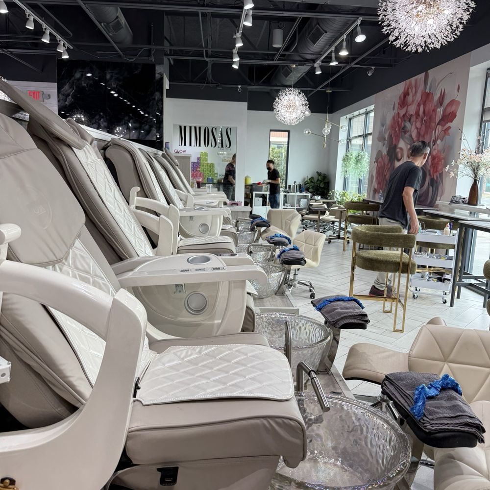 Mimosas Nail Bar - Tons of pedi chairs! Love that you can come with a big group. - Nail Salons Near Me - Charlotte, North Carolina Mimosas Nail Bar - Tons of pedi chairs! Love that you can come with a big group. - Nail Salons Near Me - Charlotte, North Carolina