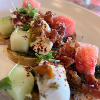 Gary Rack’s Farmhouse Kitchen - Burrata & Melon Tartine - Bars Near Me - Delray Beach, Florida Gary Rack’s Farmhouse Kitchen - Burrata & Melon Tartine - Bars Near Me - Delray Beach, Florida