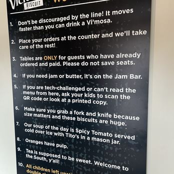 Vicious Biscuit - The house rules. - Breakfast & Brunch Near Me - Boone, North Carolina