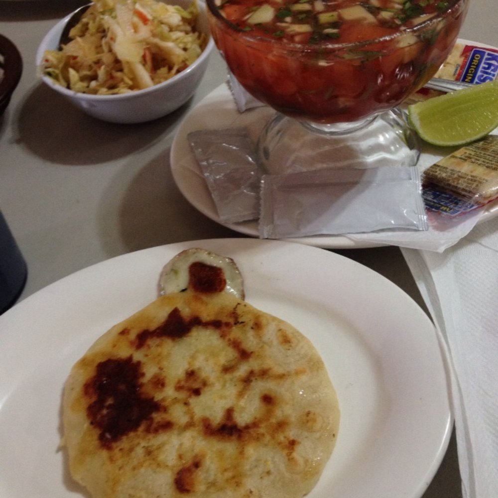 Restaurante El Guanaquito - Cheese papusa and shrimp cocktail - Salvadoran Near Me - Phoenix, Arizona Restaurante El Guanaquito - Cheese papusa and shrimp cocktail - Salvadoran Near Me - Phoenix, Arizona