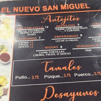 El Nuevo San Miguel - Menu - Salvadoran Near Me - Riverside, California El Nuevo San Miguel - Menu - Salvadoran Near Me - Riverside, California