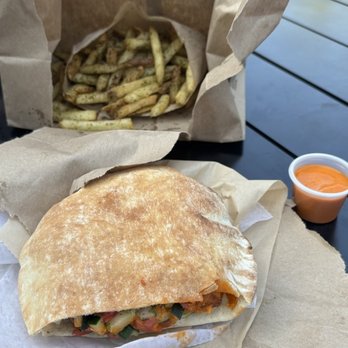Falafel - Sandwich and fries - Falafel Near Me - Arlington, Virginia