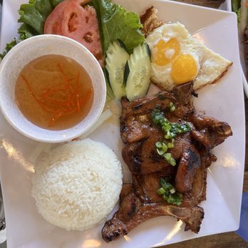 All That Pho - Number 8 in the menu! Grilled pork with rice and egg - Bubble Tea Near Me - Baldwin Park, California